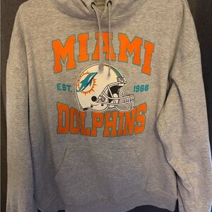 Junk Food Clothing Gray Miami Dolphins Hoodie